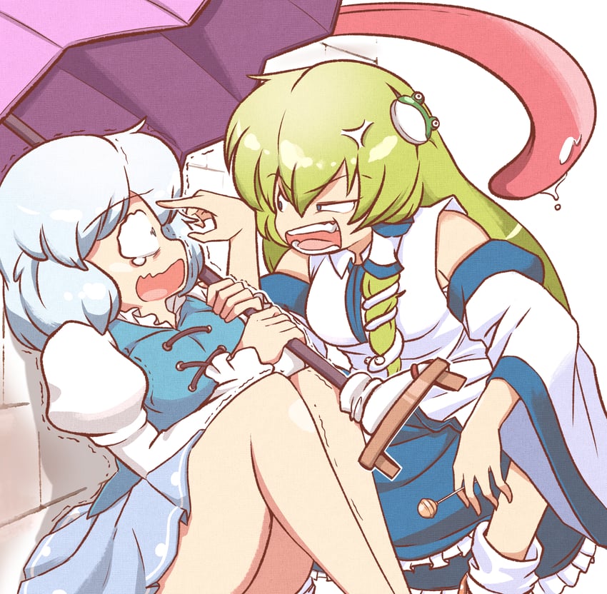 kochiya sanae and tatara kogasa (touhou) drawn by mirae_somang