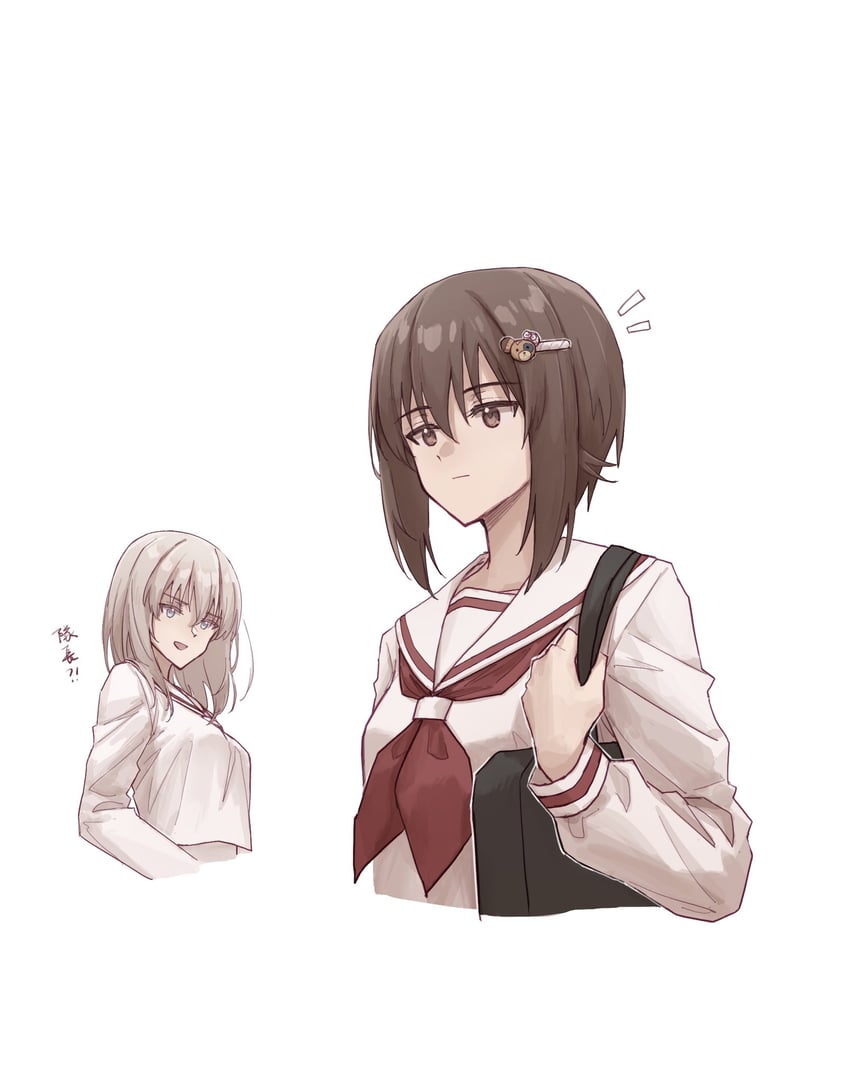 nishizumi maho and itsumi erika (girls und panzer) drawn by itsuki_(tanakaitsukiiii)