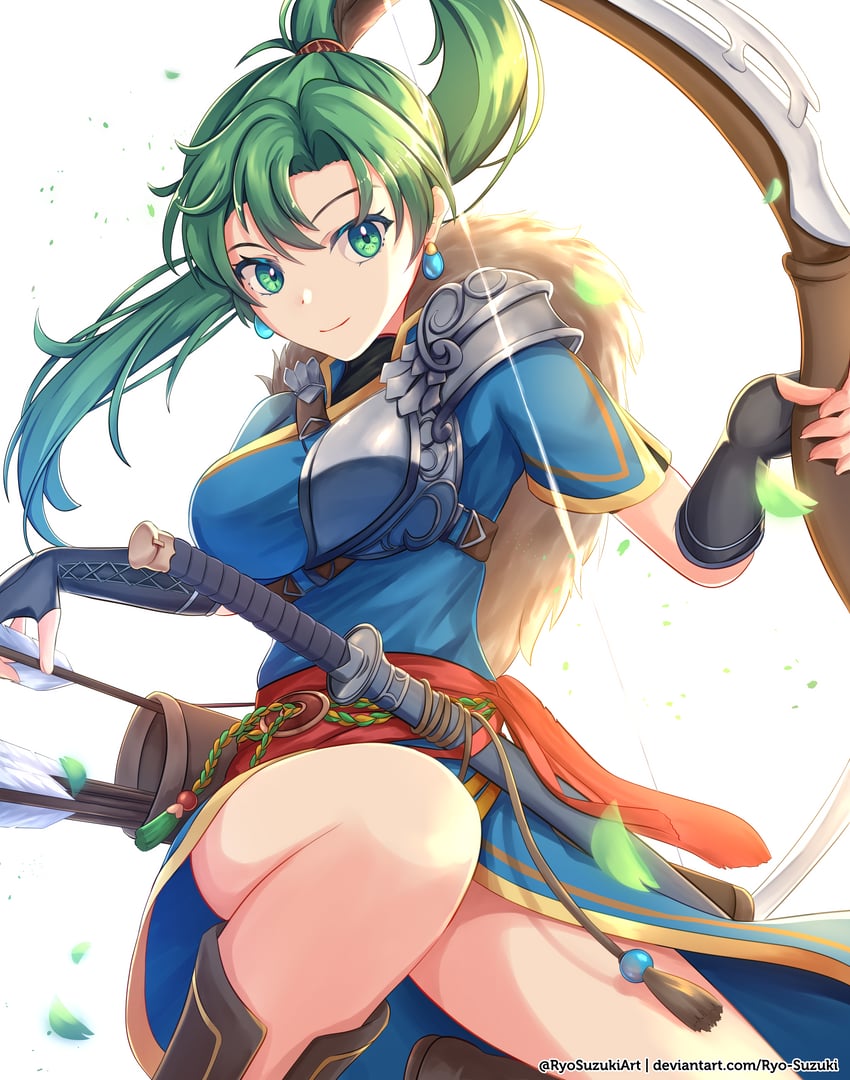 lyn (fire emblem and 2 more) drawn by ryo-suzuki