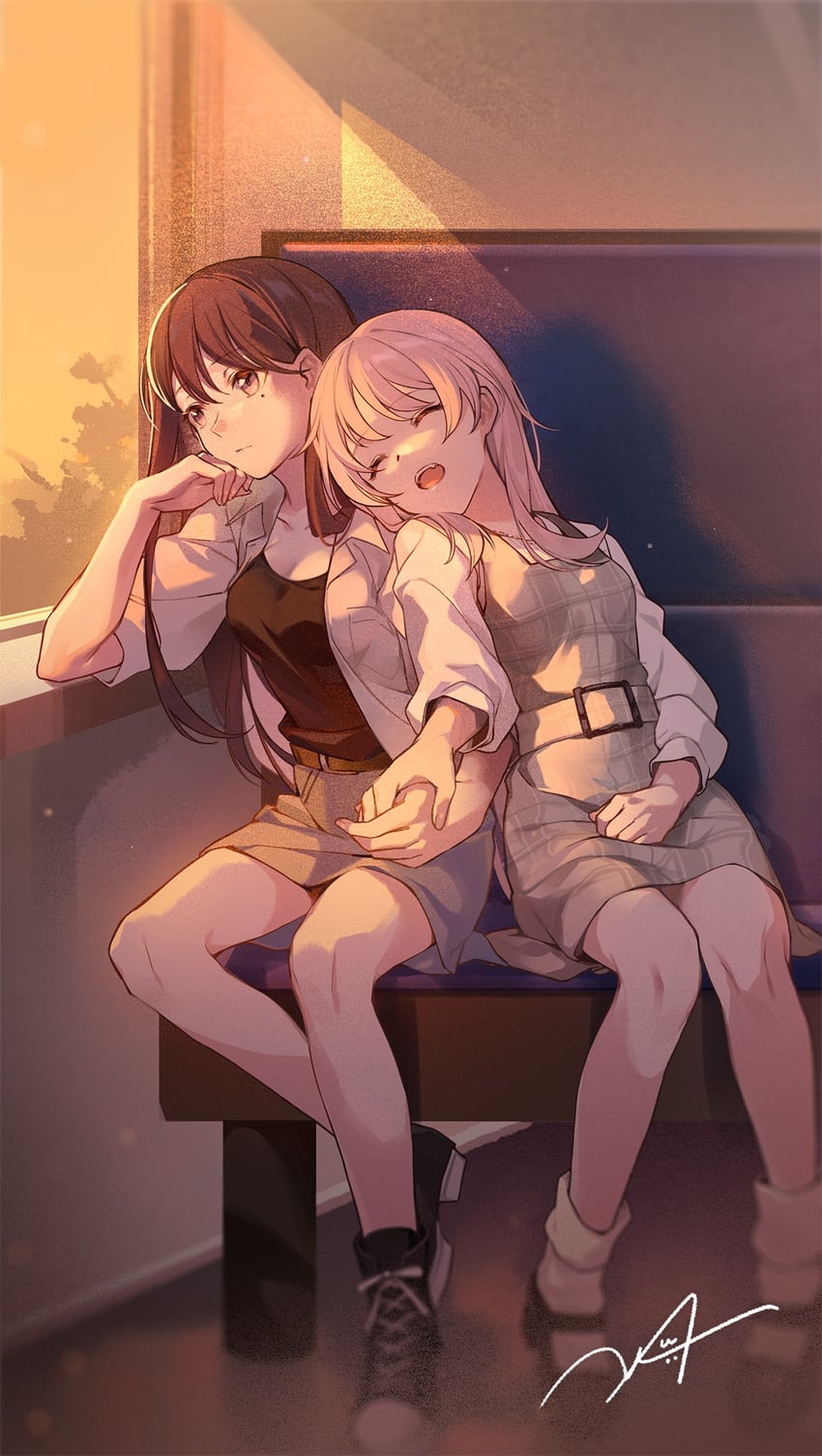 chihaya anon and shiina taki (bang dream! and 1 more) drawn by anhypnosis