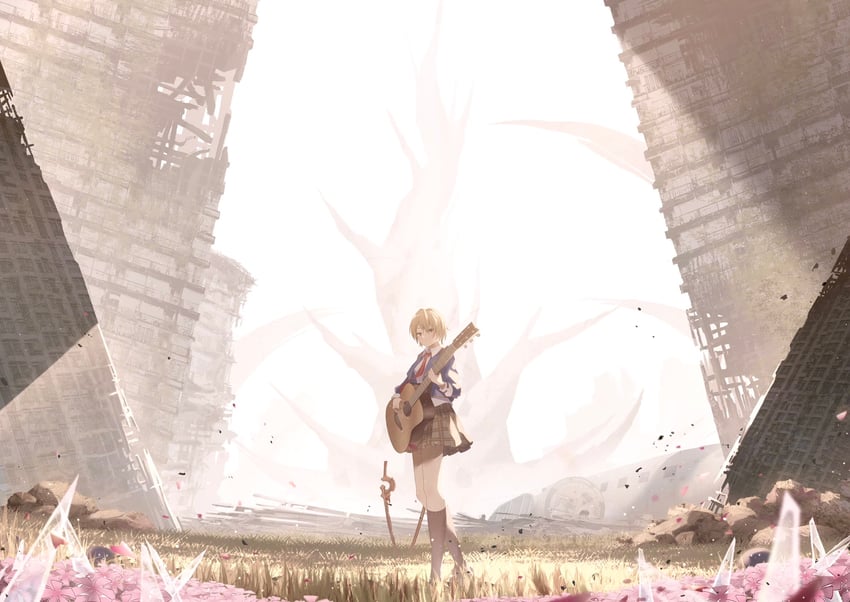 kayamori ruka (heaven burns red) drawn by asukake_project