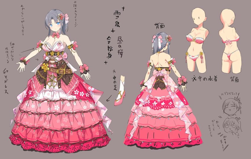 yumi, asuka, and homura (senran kagura and 2 more) drawn by yaegashi_nan