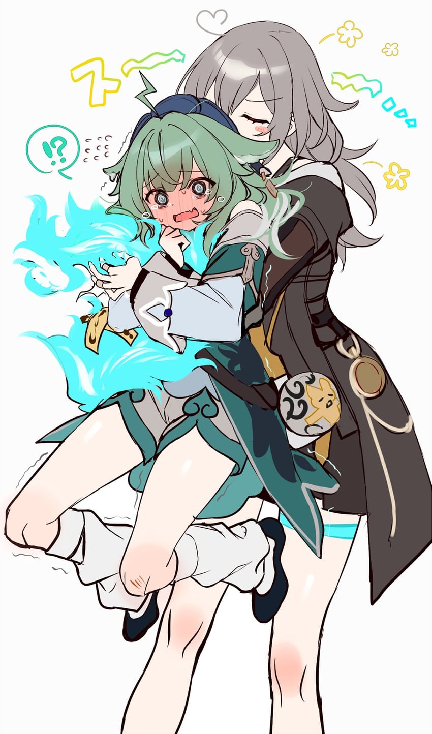 trailblazer, stelle, and huohuo (honkai and 1 more) drawn by gel_(nukoleg)