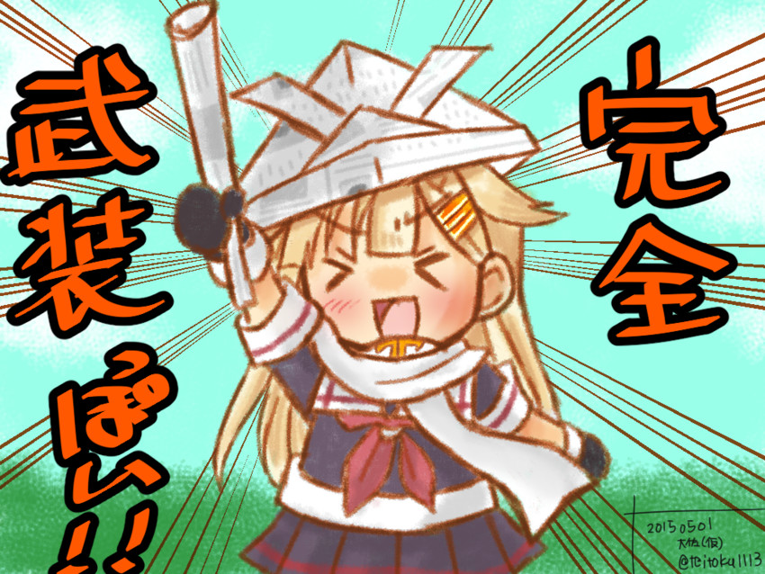 yuudachi and yuudachi kai ni (kantai collection) drawn by taisa_(kari)