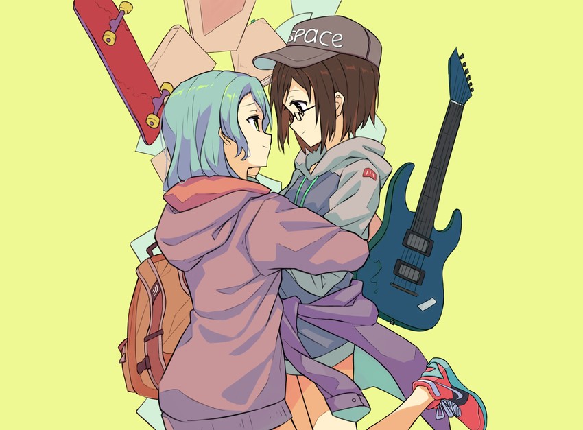 hikawa sayo and hazawa tsugumi (bang dream!) drawn by cyan_aeolin