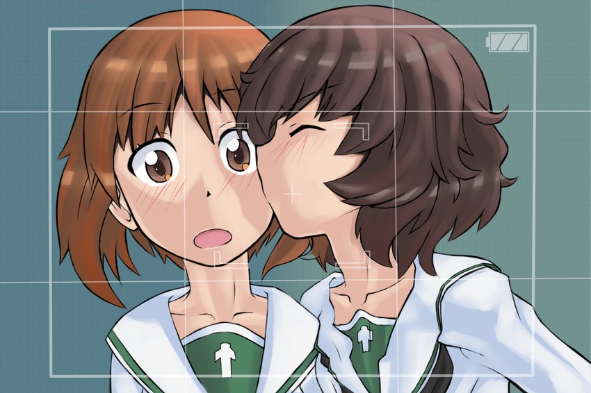 nishizumi miho and akiyama yukari (girls und panzer) drawn by solmoniq