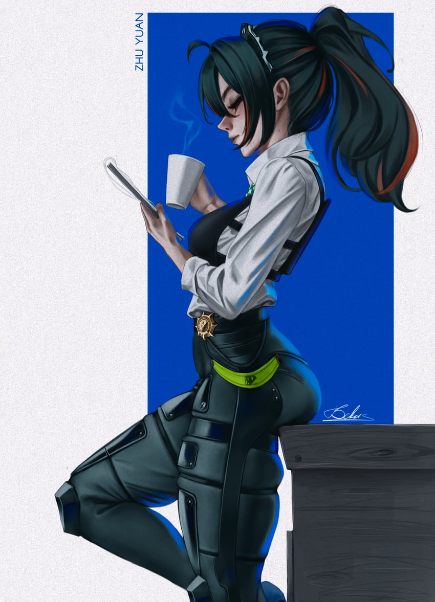 zhu yuan (zenless zone zero) drawn by bekus
