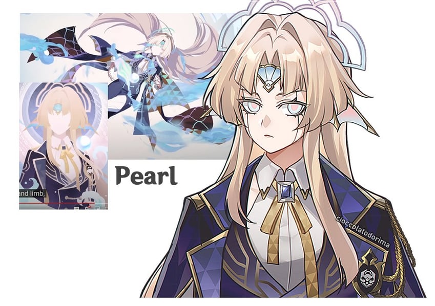 pearl (honkai and 1 more) drawn by cioccolatodorima