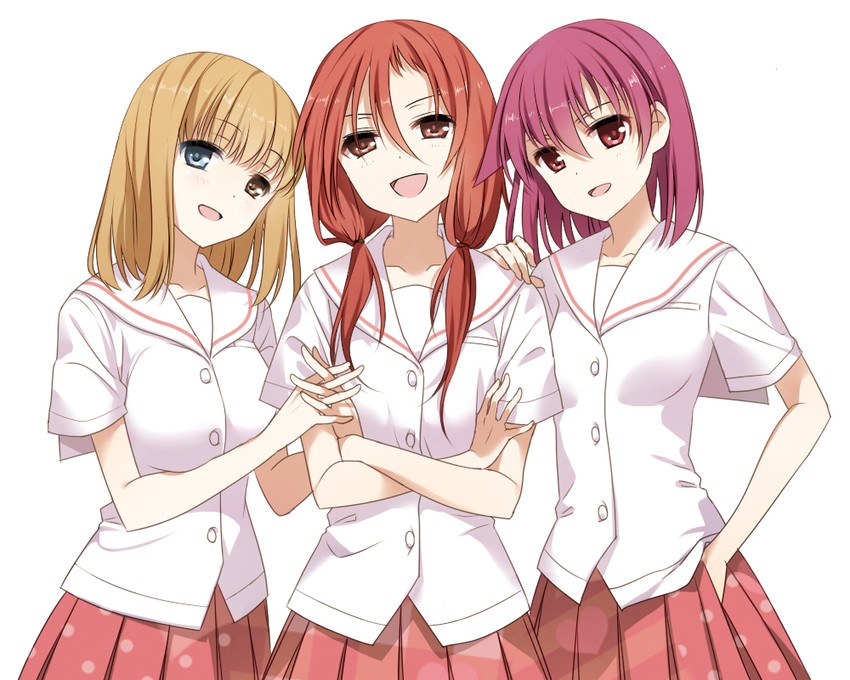 takei hisa, fukuji mihoko, and miyanaga teru (saki) drawn by kenao