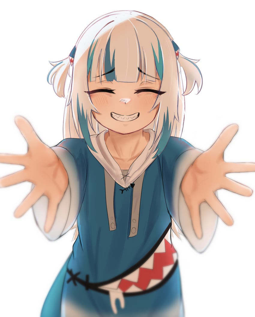 gawr gura (hololive and 1 more) drawn by kurohi_drw