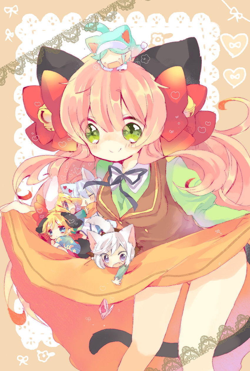 watashi, fairy, joshu-san, y, curly, and 1 more (jinrui wa suitai shimashita) drawn by nekoto_rina