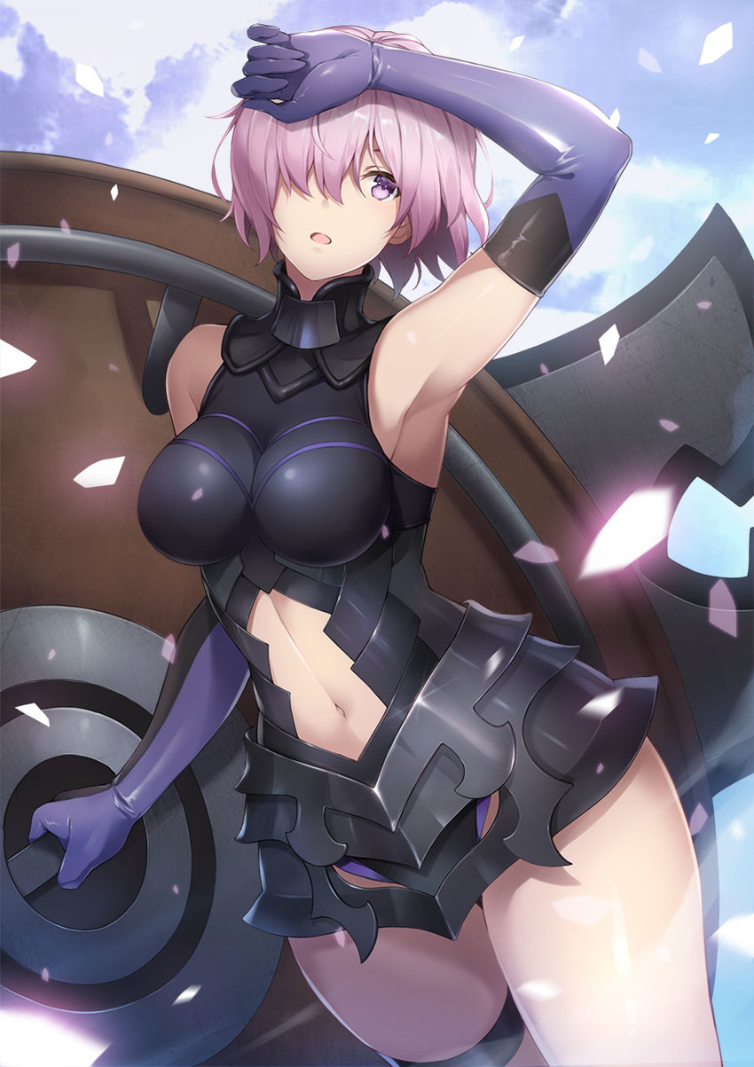 mash kyrielight (fate and 1 more) drawn by kiyo_(chaoschyan)