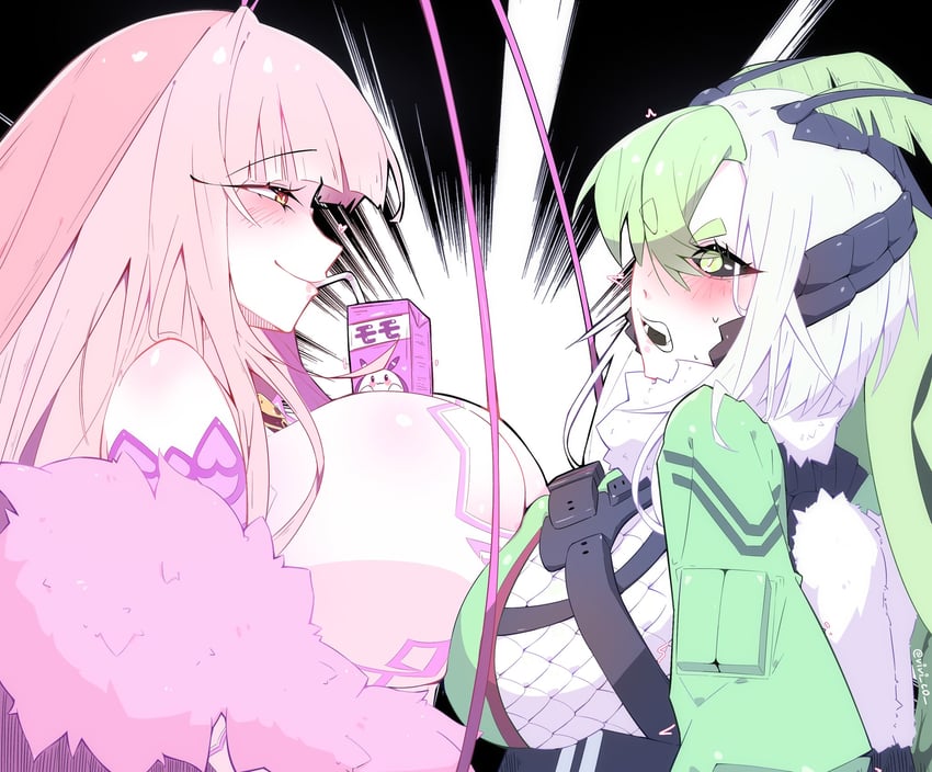 matara kan, juniper actias, and momo (indie virtual youtuber) drawn by vivi_co