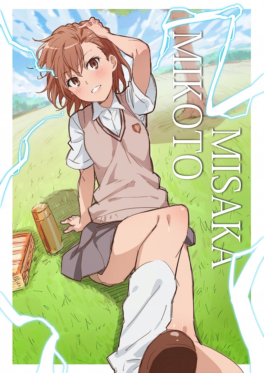 misaka mikoto (toaru majutsu no index and 1 more) drawn by isshi_pyuma