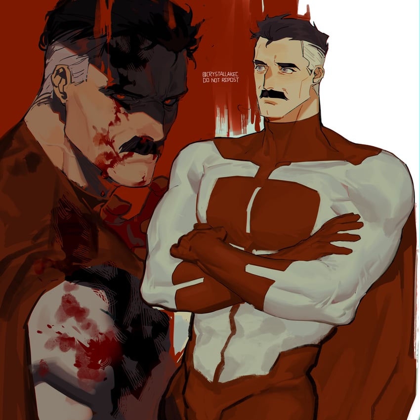 omni-man and nolan grayson (invincible) drawn by crystallakec