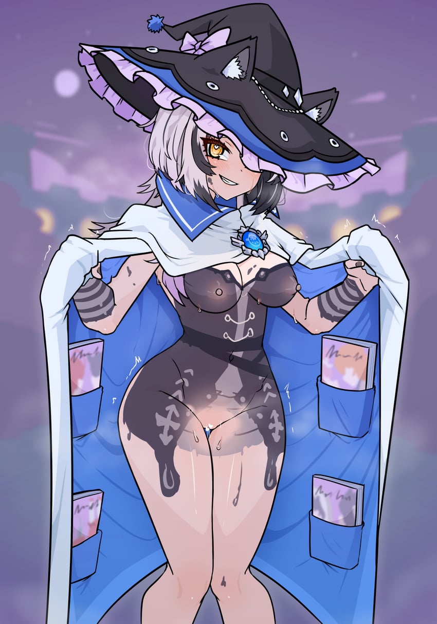 shiori novella (hololive and 2 more) drawn by moral_cacoethes