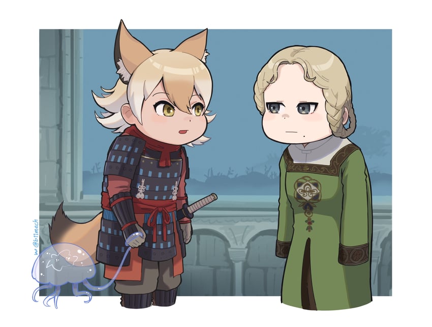 coyote, rya, and aurelia (kemono friends and 2 more) drawn by beleven