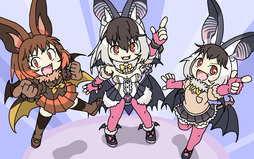 brown long-eared bat (kemono friends and 2 more) drawn by srd_(srdsrd01)