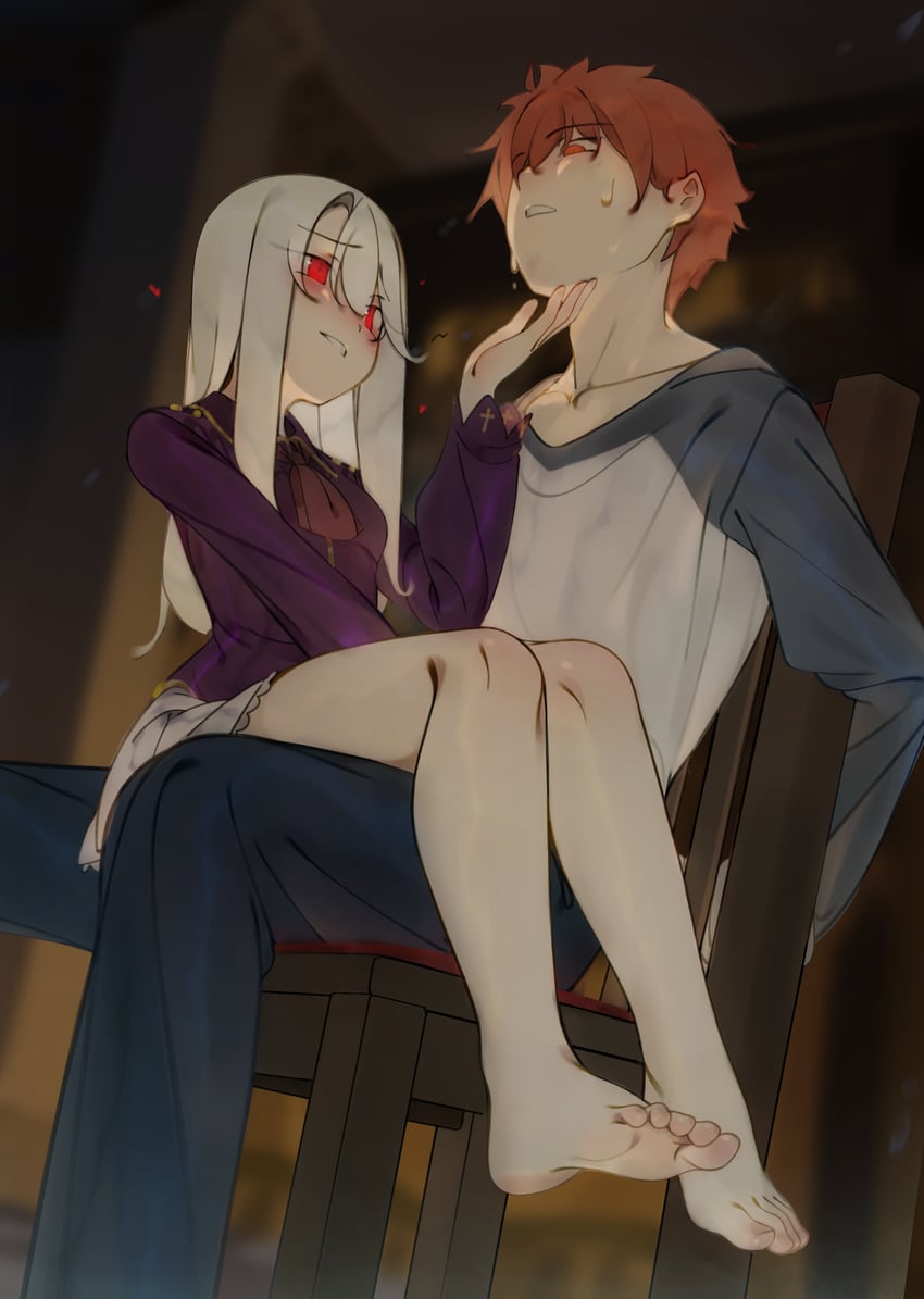 illyasviel von einzbern and emiya shirou (fate and 1 more) drawn by deko_morii