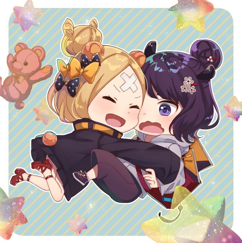 abigail williams and katsushika hokusai (fate and 1 more) drawn by kurono_kito