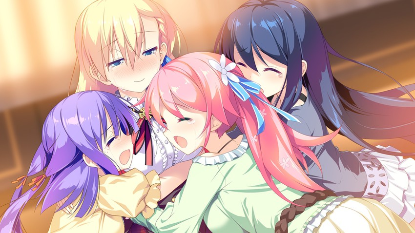 azumaya ruruka, saionji kei, minamihori asuna, and houjou touri (kimi to boku to no kishi no hibi: rakuen no chevalier) drawn by ozawa_akifumi