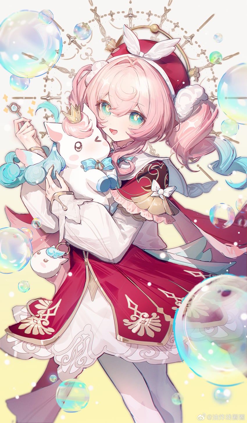 hyacine and little ica (honkai and 1 more) drawn by youzha_xian_quanquan