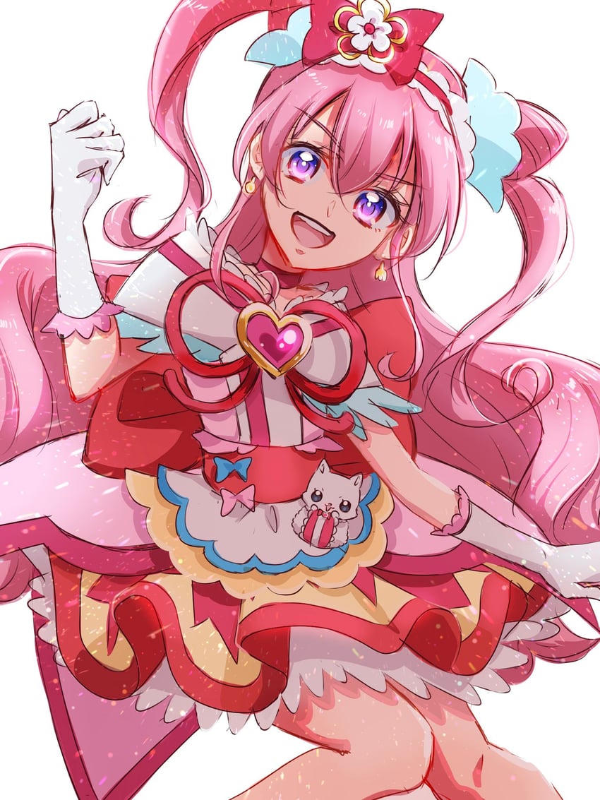 nagomi yui, cure precious, and kome-kome (precure and 1 more) drawn by fpminnie1