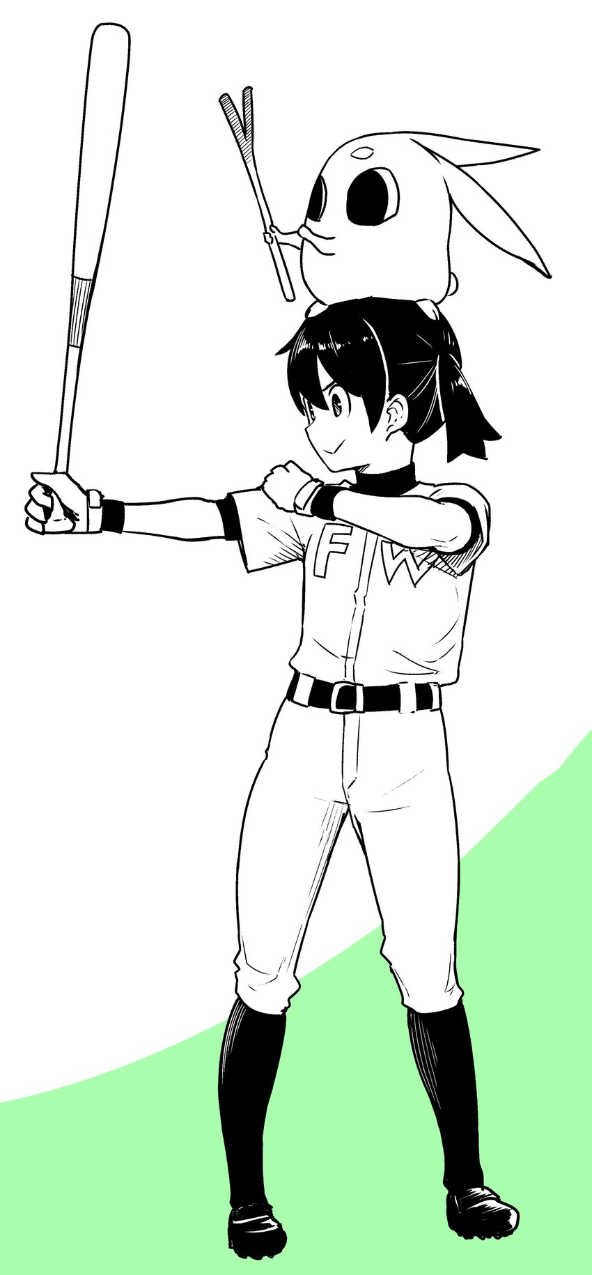 kuramoto chinatsu, suzuki ichirou, and hamabe usagi (flying witch) drawn by ishizuka_chihiro