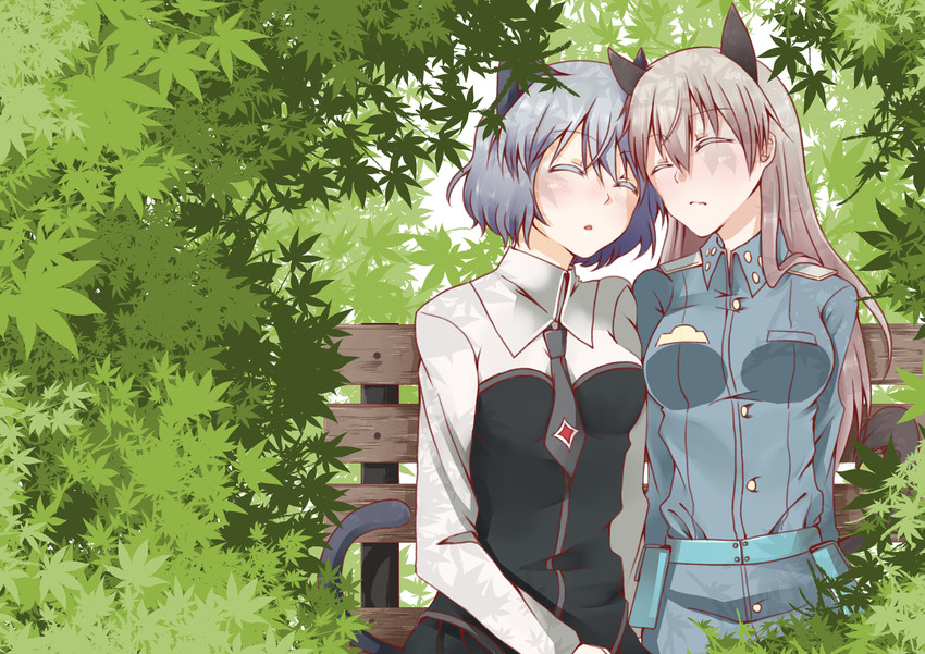 sanya v. litvyak and eila ilmatar juutilainen (world witches series and 1 more) drawn by qia_jia_meow