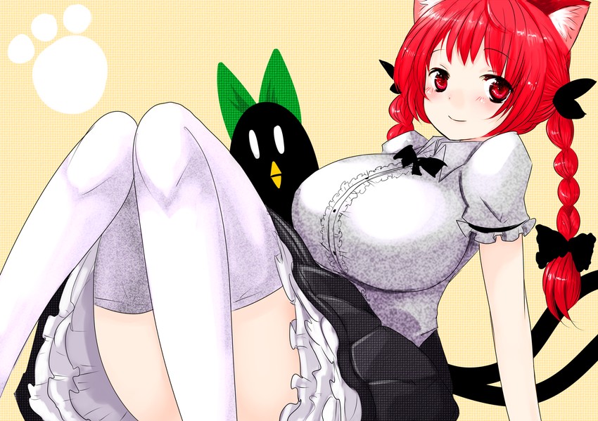 kaenbyou rin and reiuji utsuho (touhou) drawn by han_(jackpot)