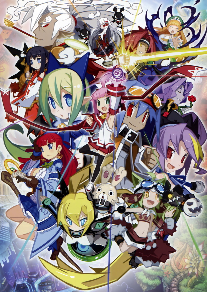 chou chou, chou chou egotistical, altis, shampuru, alys levantine, and 11 more (attouteki yuugi mugen souls) drawn by nanameda_kei