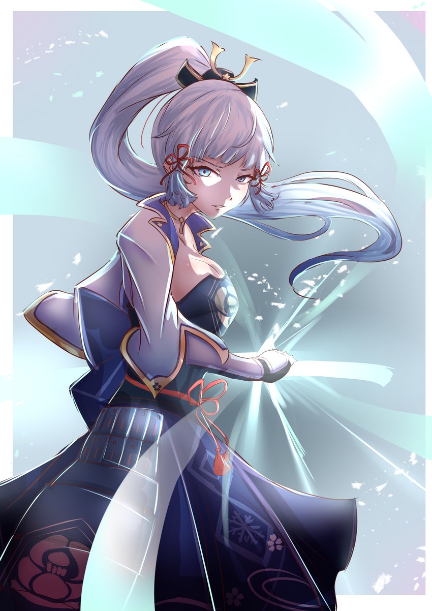 kamisato ayaka (genshin impact) drawn by shiroihagane