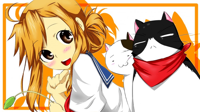 mizuno kaede, nyamsas, and tama (nyan koi!) drawn by sakuragi_ren