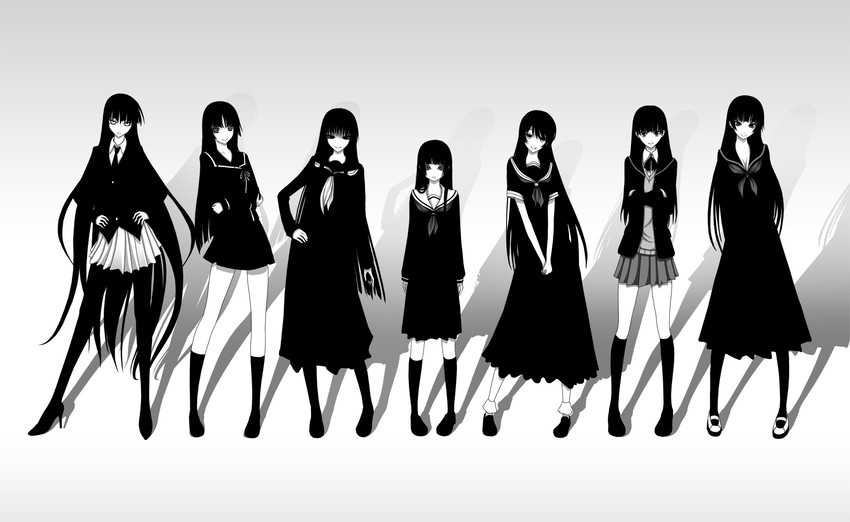 ayatsuji tsukasa, enma ai, isayama yomi, girlfriend, kanoe yuuko, and 2 more (amagami and 7 more) drawn by simadu-kazuhisa