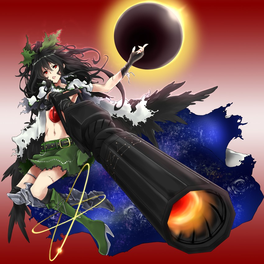 reiuji utsuho (touhou and 1 more) drawn by koge-owl