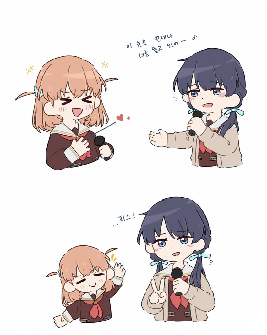 hinoshita kaho and murano sayaka (love live! and 1 more) drawn by zueka27