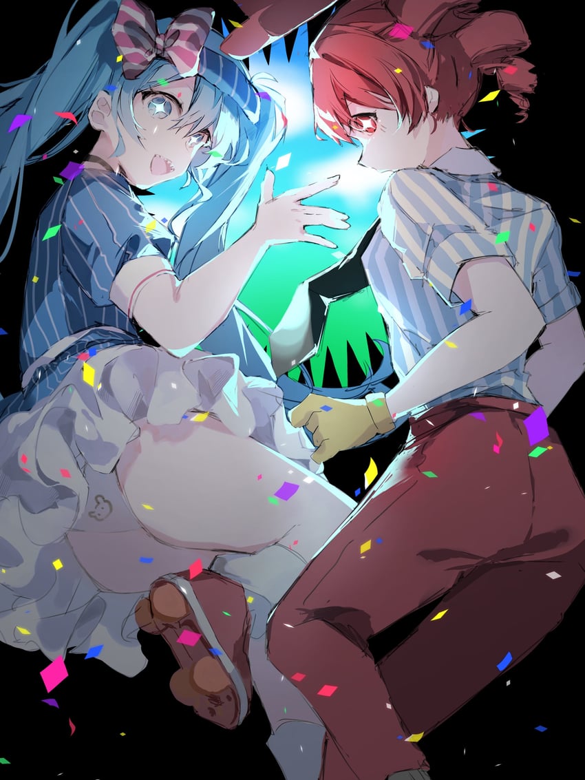 hatsune miku and kasane teto (vocaloid and 2 more) drawn by bonnodori1