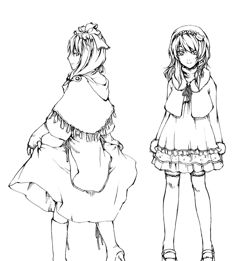 kochiya sanae and kagiyama hina (touhou) drawn by rinsan_(nametake)