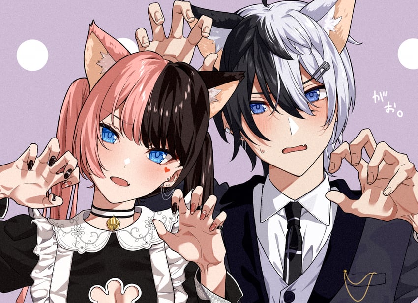 tachibana hinano and kamito (indie virtual youtuber and 2 more) drawn by tawashi_(tawashi324)
