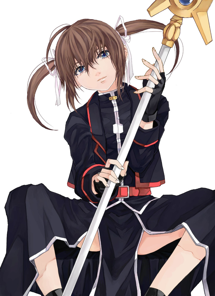 takamachi nanoha and raising heart (lyrical nanoha and 1 more) drawn by kurokoeda