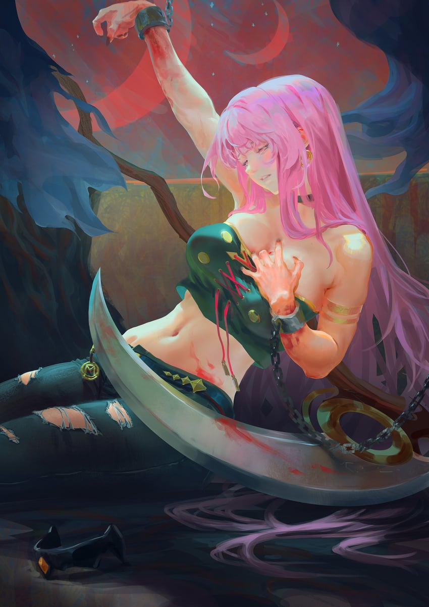 mori calliope (hololive and 1 more) drawn by bryuenart