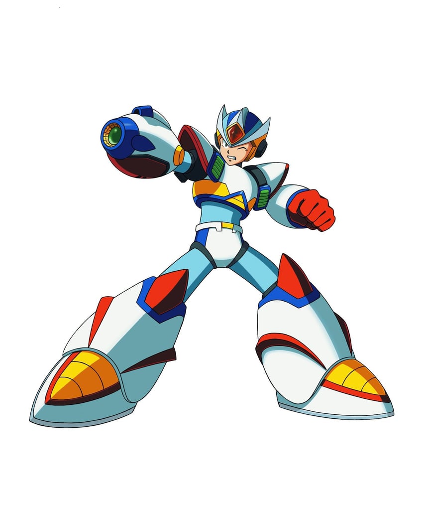x and second armor x (mega man and 3 more) drawn by sprinqgueen