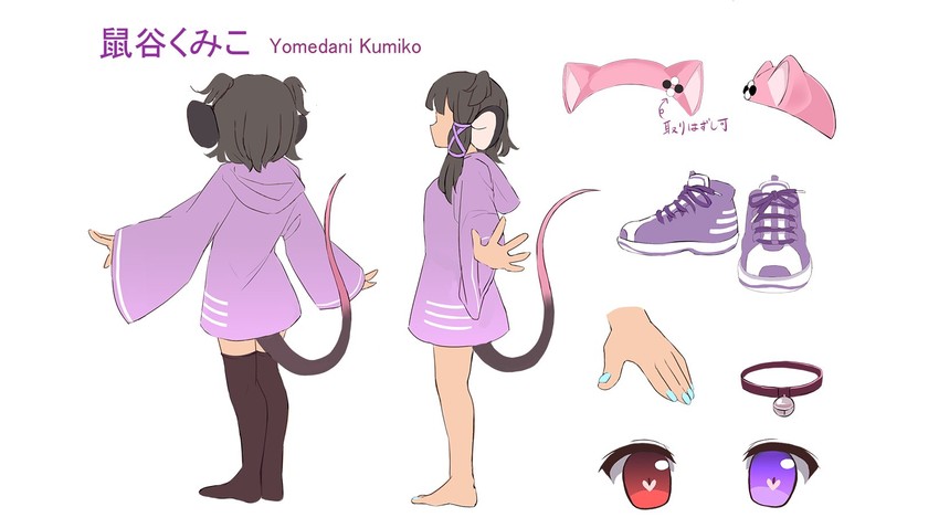 yomedani kumiko (indie virtual youtuber) drawn by ramudia_(lamyun)