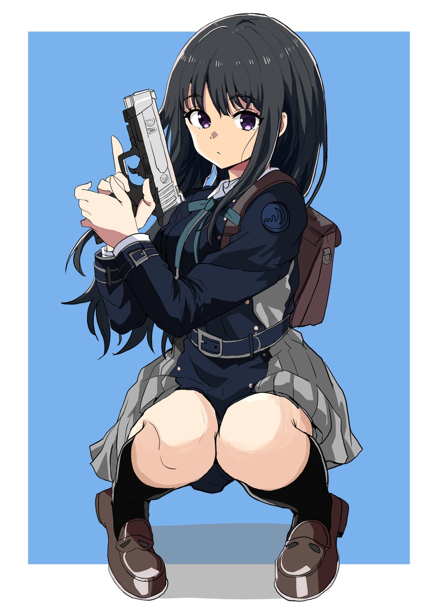 inoue takina (lycoris recoil) drawn by suberaku