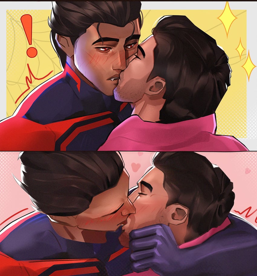 miguel o'hara, spider-man, and peter b parker (marvel and 3 more) drawn by sociopotato1