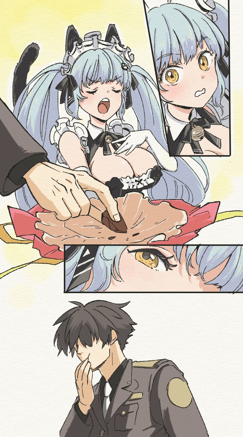 commander and privaty (goddess of victory: nikke) drawn by aoi_kili