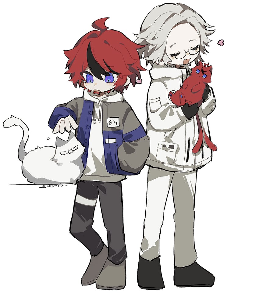 aotsuki eito and sumino takumi (the hundred line -last defense academy-) drawn by sparrowhabird