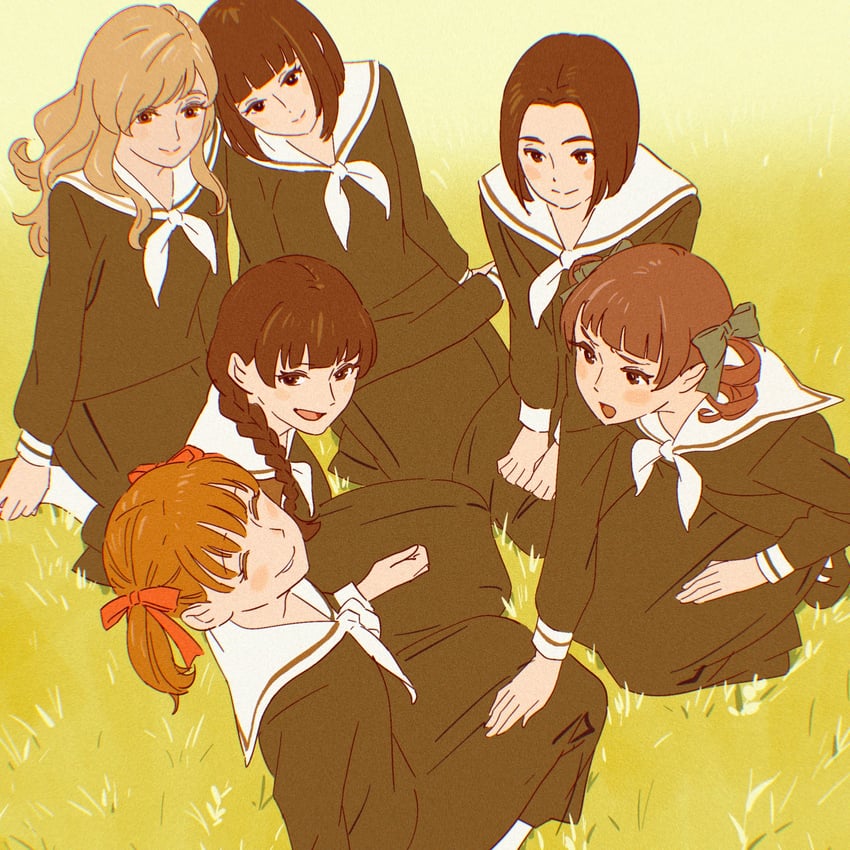 fukuzawa yumi, toudou shimako, ogasawara sachiko, matsudaira touko, nijou noriko, and 1 more (maria-sama ga miteru) drawn by 55bata6rou