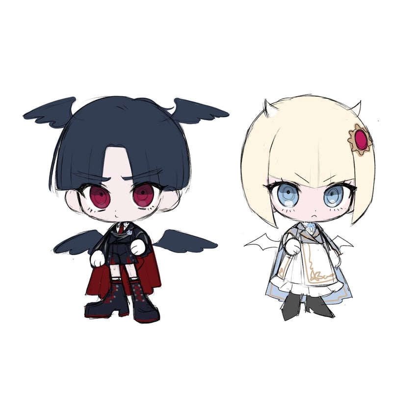 maruko gaku and oosuzuki kurara (the hundred line -last defense academy-) drawn by a_berrypop