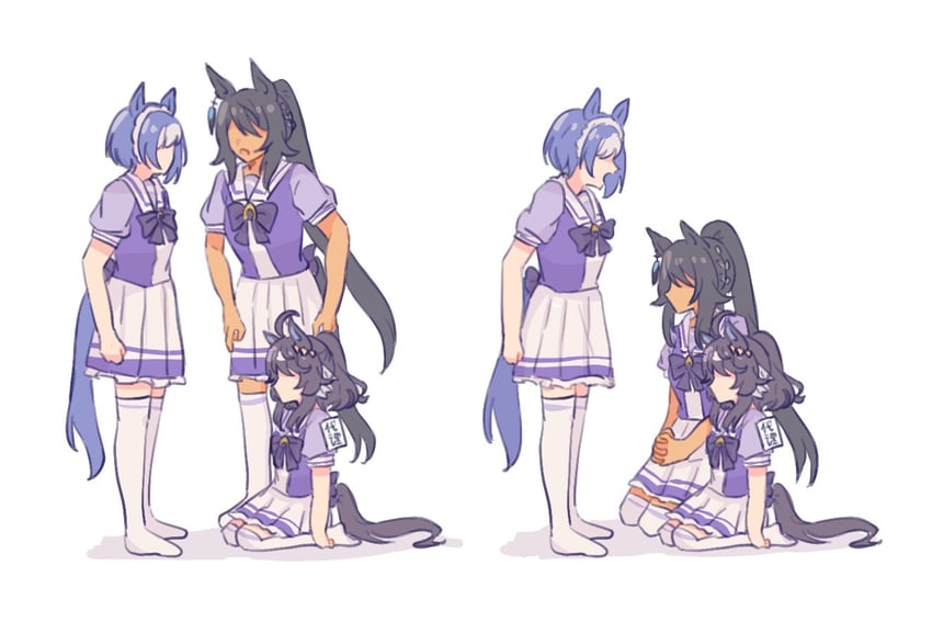 daring tact, symboli kris s, and cesario (umamusume) drawn by pikarin_0129